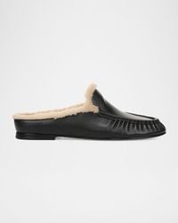 Vince - Tevin Shearling Suede Mules - Lyst