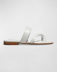 Manolo Blahnik - Susa Flat Leather Sandals - Lyst