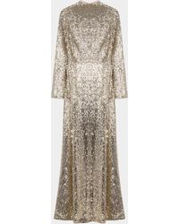 Jonathan Simkhai - Beatrice Sequined Long-Sleeve Gown - Lyst