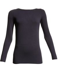 Majestic Filatures - Soft Touch Marrow-Edge Long-Sleeve Top - Lyst