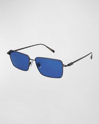 Ferragamo - Gancini Evolution Metal Rectangle Sunglasses - Lyst