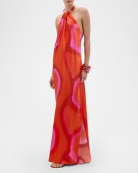 donna karan french twill halter neck sleeveless a-line dress Donna Karan Women's Sleeveless Midi Halter Dress in Black