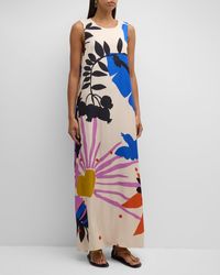 Johnny Was - Tatianna Floral-Print Silk Maxi Dress - Lyst