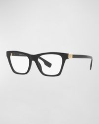 Burberry - Golden Hinge Square Acetate Optical Glasses - Lyst