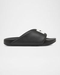 Givenchy - Logo Label Slide Sandals - Lyst