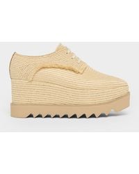 Stella McCartney - 80Mm Sneak-Elyse Raffia Platform Sneakers - Lyst