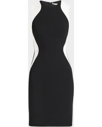 knee length dresses for ladies Miracle Button Front Pintuck Mini Dress Black M