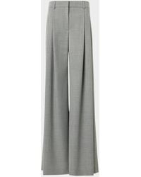 Akris - Cassie Pleated Wool Wide-Leg Pants - Lyst