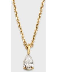 Anita Ko - 18k Yellow Gold Pear Diamond Pendant Necklace - Lyst