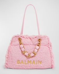 Balmain - 1945 Soft Cabas Tote Bag In Tweed - Lyst