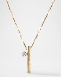 Hearts On Fire - Barre 18K Pave Floating Diamond Pendant Necklace - Lyst