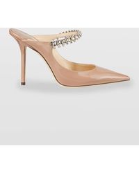 Jimmy Choo - Bing Patent Crystal-Strap High-Heel Pumps - Lyst