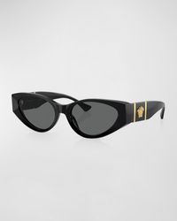 Versace - Medusa Beveled Acetate Cat-eye Sunglasses - Lyst
