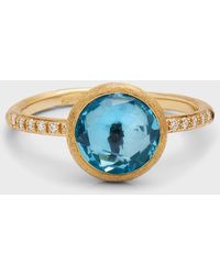 Marco Bicego - 18k Jaipur Color Topaz Gemstone And Diamond Stackable Ring, Size 7 - Lyst