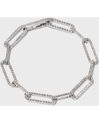 A Link - 18k White Gold Link Diamond Bracelet - Lyst