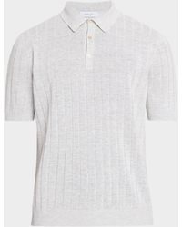 Boglioli - Apos;S Linen And Cotton Flat Rib Short-Sleeve Polo Sweater - Lyst
