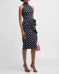 La Petite Robe Di Chiara Boni - Amenadiel Floral Print Side-Drape Halter Dress - Lyst