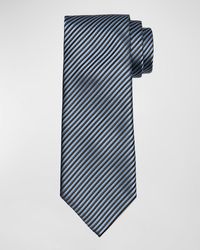 Zegna - Cento Fili Mulberry Silk Stripe Tie - Lyst