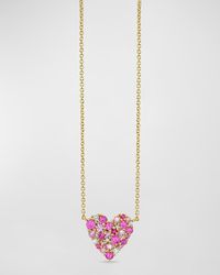 Sydney Evan - Small Cocktail Heart Necklace On Light Tiffany Chain, 18"L - Lyst