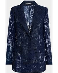 Emanuel Ungaro - Arya Peak-Lapel Floral Lace Jacket - Lyst