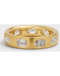 Rahaminov Diamonds - 18k Yellow Gold Mixed Diamond Polygon Ring, Size 6.5 - Lyst