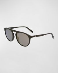 Ferragamo - Gancini Plastic Aviator Sunglasses - Lyst