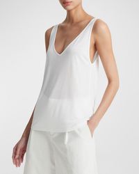 Vince - Relaxed V-Neck Tank Top - Lyst