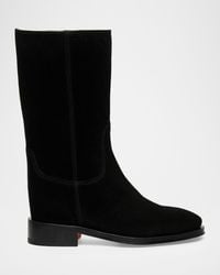 Santoni - Fleeces Suede Tall Ranch Boots - Lyst