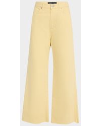 Veronica Beard - Taylor Crop High-Rise Wide Jeans - Lyst