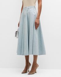 Cout de la Liberte - Peggy Denim A-Line Midi Skirt - Lyst