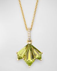 Lisa Nik - 18K Peridot And Diamond Necklace - Lyst