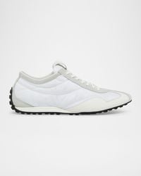 Balmain - Apos;S Racing Suede And Textile Low-Top Sneakers - Lyst