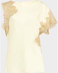 A.L.C. - Alessia Satin And Lace Top - Lyst