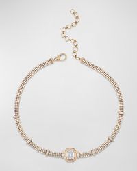 SHAY - 18K Rose Triple Threads Illusion Diamond Necklace - Lyst
