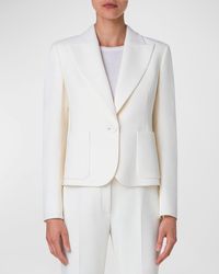 Akris - Single-Breasted Wool Double-Face Stretch Tailored Jacket - Lyst