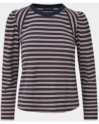 Veronica Beard - Mason Striped Crewneck Baseball T-Shirt - Lyst