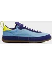 McQueen - Ec1 Mixed Leather And Nylon Low-Top Trainers - Lyst