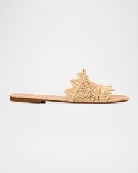 Odissi - Lucia Raffia Slide Sandals - Lyst