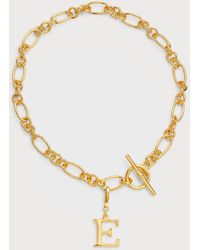 Ben-Amun - Link Brass Chain Necklace With Initial Charm - Lyst