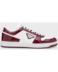 Prada - Downtown Patent Leather Low-top Sneakers - Lyst