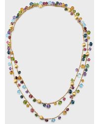 Marco Bicego - 18K Africa Long Necklace With Mixed Gems - Lyst