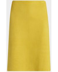 Ferragamo - Leather Pencil Skirt - Lyst