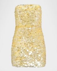 retroféte - Nolia Strapless Sequined Mini Dress - Lyst
