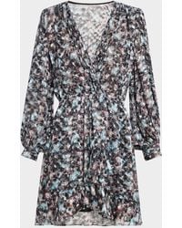 IRO - Risli Long-Sleeve Silk Mini Dress - Lyst