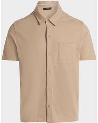 Vince - Apos;S Sueded Jersey Button-Down Shirt - Lyst