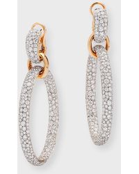 Pomellato - 18k Rose Gold Iconica Diamond Hoop Earrings - Lyst