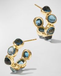 Ippolita - All-stone Tiny Hoop Earrings In 18k Gold - Lyst