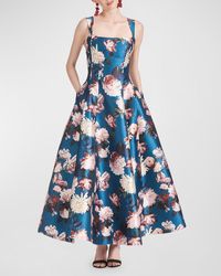 Sachin & Babi - Audrey Sleeveless Floral-Print Mikado Gown - Lyst
