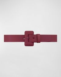 Vaincourt Paris - La Petite Merveilleuse Timeless Leather Belt With Covered Buckle - Lyst