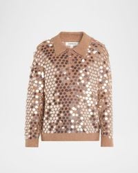 Zankov - Apos;S Sequined Mohair-Blend Polo Sweater - Lyst